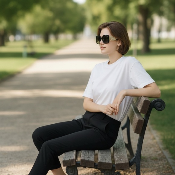 Salvatore Ferragamo Black Sunglasses with Gradient Lenses main image 12
